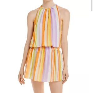 RAMY BROOK Striped Halter Neck Dress NWT!